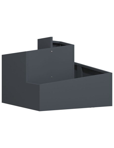 Vaso da giardino Antracite 60 x 60 x 50 cm