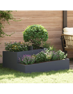 Vaso da giardino Antracite 100 x 100 x 50 cm