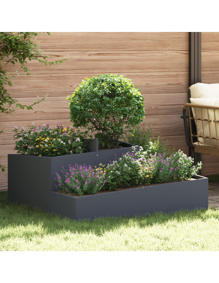 Vaso da giardino Antracite 100 x 100 x 50 cm