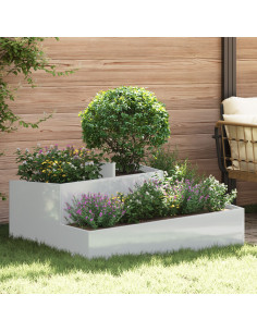 Vaso da giardino Argento 100 x 100 x 50 cm Acciaio zincato