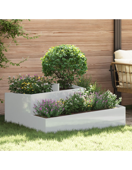 Vaso da giardino Argento 100 x 100 x 50 cm Acciaio zincato