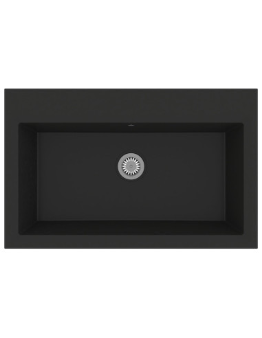 Lavello da cucina Nero 79 x 50 x 31 cm Quarzo e Resina