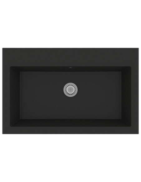 Lavello da cucina Nero 79 x 50 x 31 cm Quarzo e Resina
