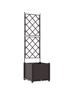 Vaso da giardino Marrone 40 x 40 x 143 cm Acciaio