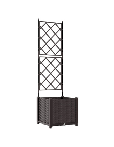 Vaso da giardino Marrone 40 x 40 x 143 cm Acciaio