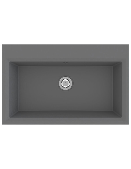 Lavabo da cucina  grigio 790x500x193 mm granito