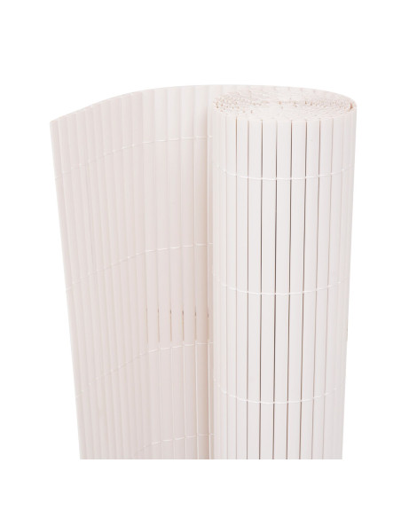 Recinzione da Giardino Doppia Faccia PVC 150x500 cm Grigio Bianco PVC
