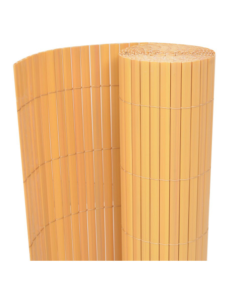 Recinzione da Giardino Doppia Faccia PVC 150x500 cm Grigio Giallo