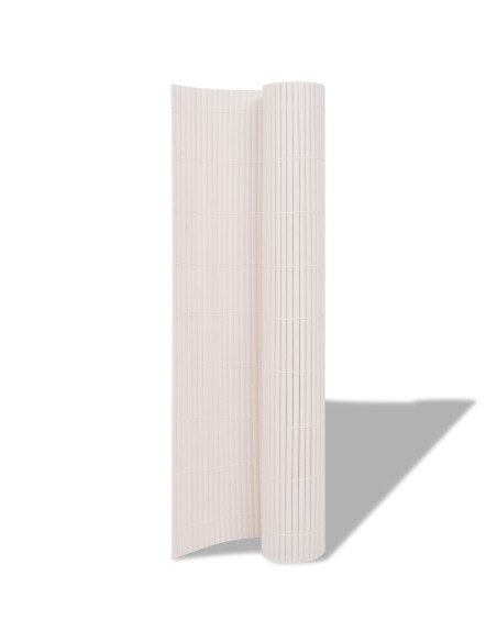 Recinzione da Giardino Doppia Faccia PVC 150x500 cm Grigio Bianco PVC