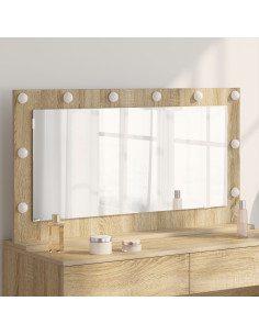 Specchio da Vanità Rettangolare Rovere Sonoma 100 x 55 x 18 cm