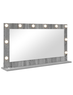 Specchio da Vanità Rettangolare Grigio Sonoma 100 x 55 x 18 cm