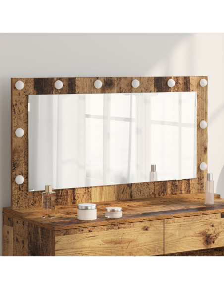 Specchio da Vanità Rettangolare Legno vecchio 100 x 55 x 18 cm