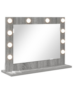 Specchio da Vanità Rettangolare Grigio Sonoma 60 x 45 x 18 cm