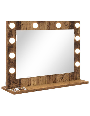 Specchio da Vanità Rettangolare Legno vecchio 60 x 45 x 18 cm