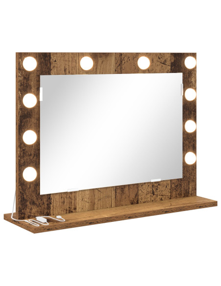 Specchio da Vanità Rettangolare Legno vecchio 60 x 45 x 18 cm