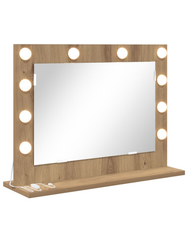 Specchio da Vanità Rovere artigianale 60 x 45 x 18 cm