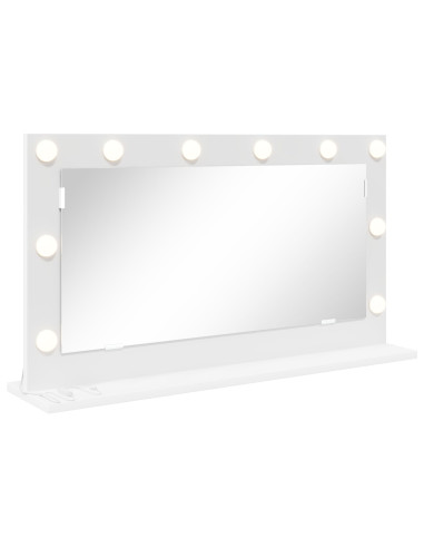Specchio da Vanità Rettangolare Bianco 80 x 45 x 18 cm