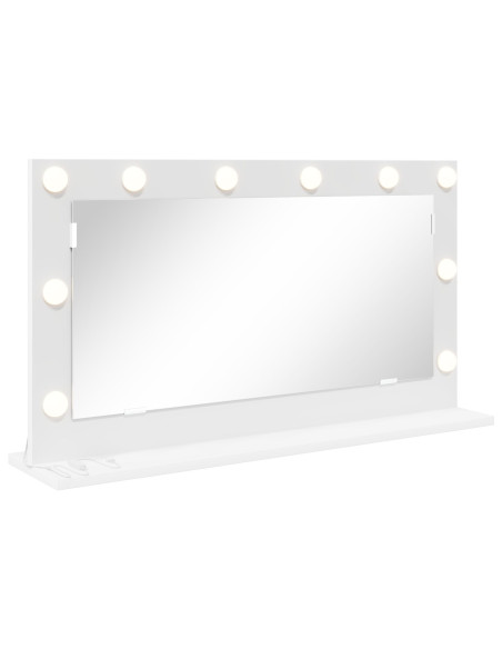 Specchio da Vanità Rettangolare Bianco 80 x 45 x 18 cm