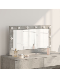 Specchio da Vanità Rettangolare Grigio cemento 80 x 45 x 18 cm