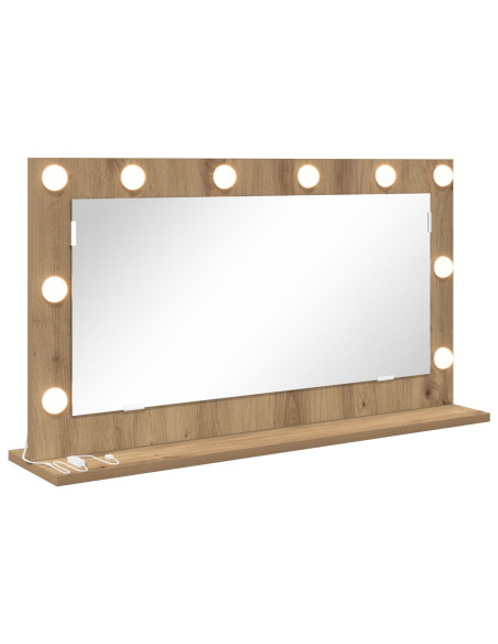 Specchio da Vanità Rovere artigianale 80 x 45 x 18 cm