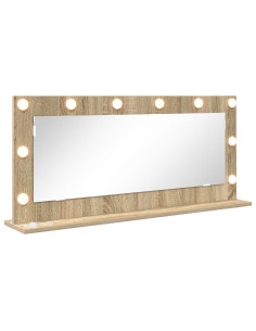 Specchio da Vanità Rettangolare Rovere Sonoma 100 x 45 x 18 cm