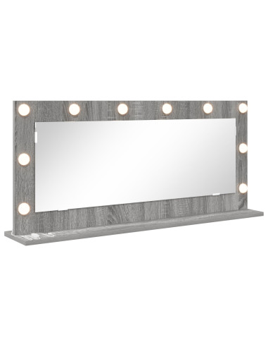 Specchio da Vanità Rettangolare Grigio Sonoma 100 x 45 x 18 cm