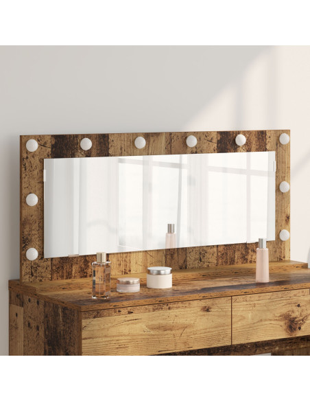 Specchio da Vanità Rettangolare Legno vecchio 100 x 45 x 18 cm