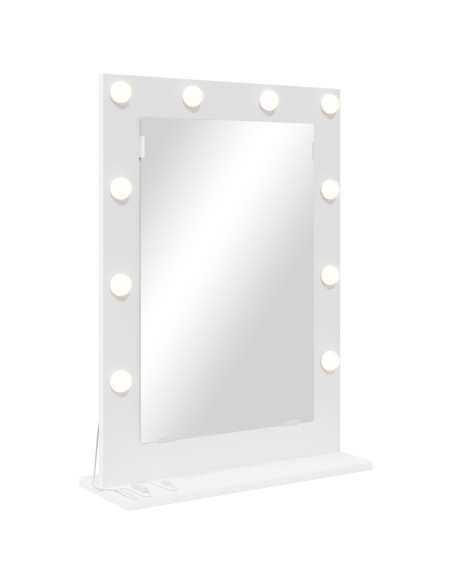 Specchio da Vanità Rettangolare Bianco 70 x 50 x 18 cm