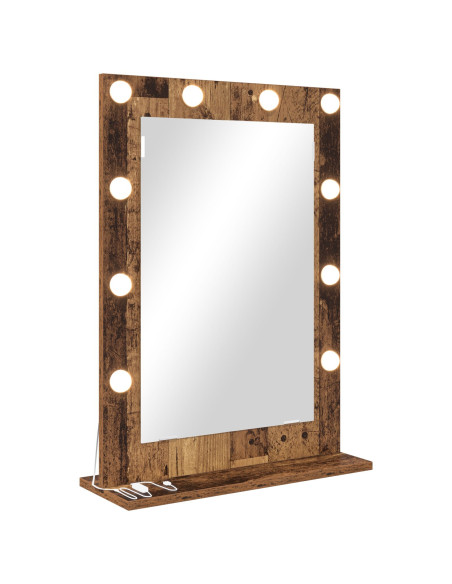 Specchio da Vanità Rettangolare Legno vecchio 70 x 50 x 18 cm