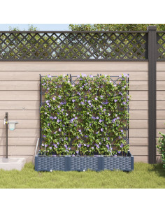 Vaso da giardino 3 pcs Grigio 120 x 120 x 142 cm Acciaio