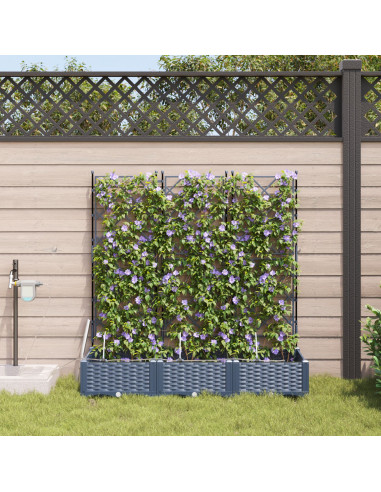 Vaso da giardino 3 pcs Grigio 120 x 120 x 142 cm Acciaio