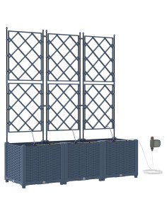 Vaso da giardino 3 pcs Grigio 120 x 120 x 142 cm Acciaio