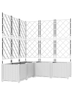 Vaso da giardino 5 pcs Bianco 120 x 120 x 143 cm Acciaio