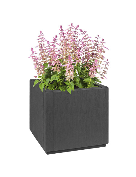 Fioriera da Giardino Grigio Scuro 36x36x35 cm in PP