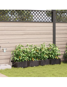 Vaso da giardino 4 pcs Marrone Acciaio