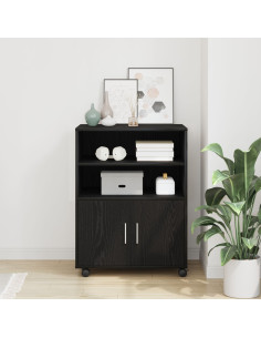 Armadietto con lo scaffale Rovere Nero 60 x 48 x 74.5 cm