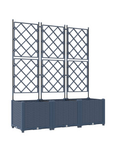 Vaso da giardino 3 pcs Grigio 120 x 40 x 143 cm Acciaio