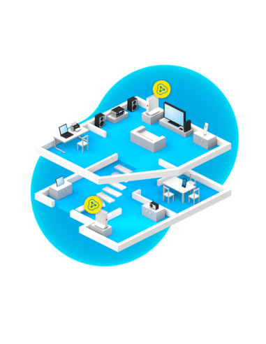 FRITZ!Repeater FRITZ!Mesh Set 4200 2-pack Edition International Ripetitore di rete 4200 Mbit/s Rosso, Bianco