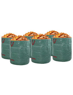 Sacchi per Rifiuti da Giardino 12 pcs Verde 67 x 67 x 75,5 cm