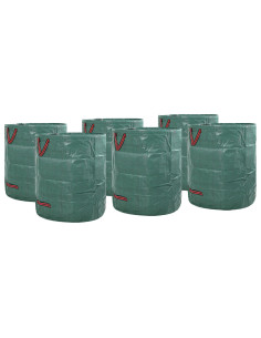 Sacchi per Rifiuti da Giardino 12 pcs Verde 45 x 45 x 76 cm