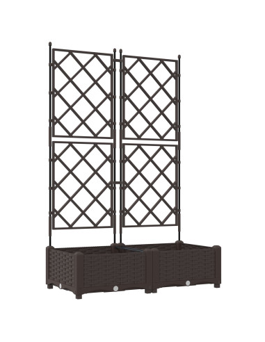 Vaso da giardino 2 pcs Marrone 80 x 40 x 125,5 cm Acciaio