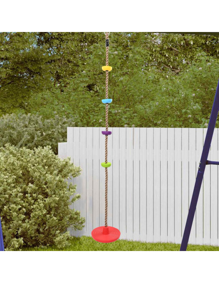 Corda da Arrampicata per Bambini  con Sella a Disco e Piattaforme 200 cm