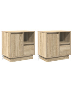 Armadio da Notte 2 pcs Rovere Sonoma 50 x 34,5 x 50 cm.