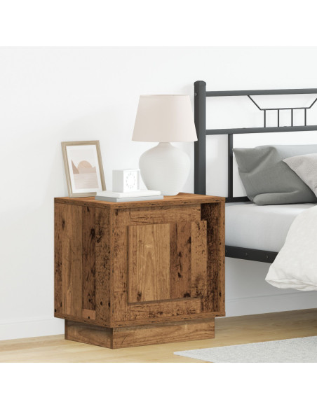 Comodini  Set di 2 Legno Antico Legno Ingegnerizzato