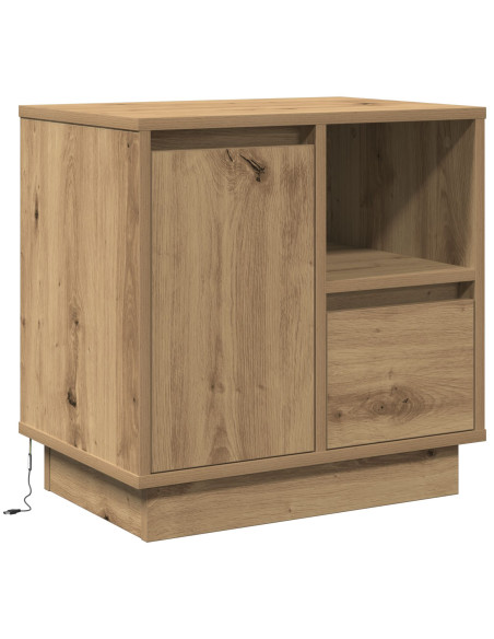 Rovere MDF con impiallacciatura in rovere Medio Comodino