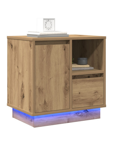 Armadio da Notte 2 pcs Rovere artigianale 50 x 34,5 x 50 cm.