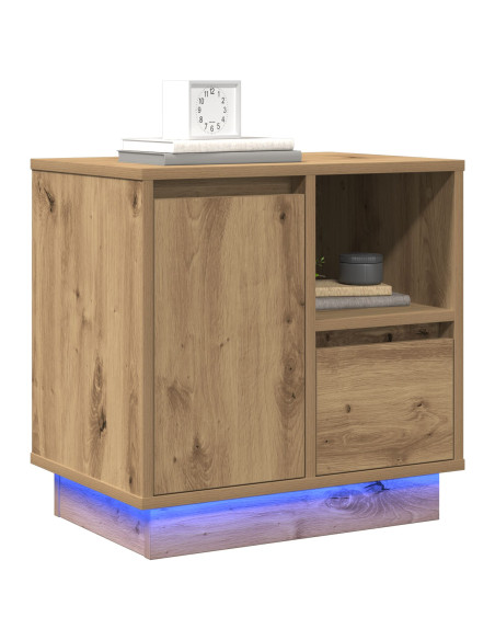 Armadio da Notte 2 pcs Rovere artigianale 50 x 34,5 x 50 cm.