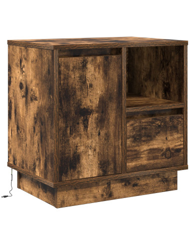 Armadio da Notte con cassetto Rovere fumé 50 x 34,5 x 50 cm.