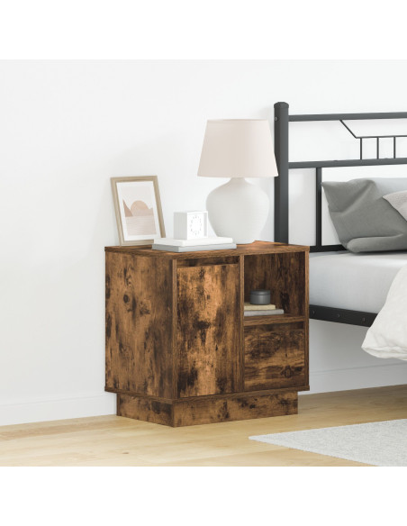 Armadio da Notte 2 pcs Rovere fumé 50 x 34,5 x 50 cm.