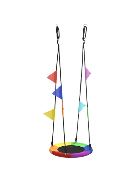 Amaca Nest  con bandiere multicolori Ø 60 cm, 100 kg, tessuto Oxford